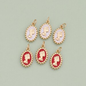 1pcs 18K Gold Filled Queen Pendant Queen Charm for DIY Jewelry Finding Necklace Bracelet AD-1005