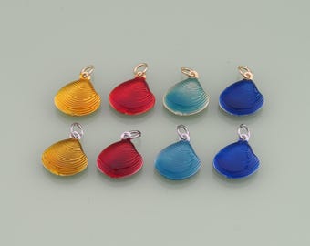 1pcs 18K Gold Filled Enamel Shell Pendant Ocean Charm for DIY Jewelry Finding Necklace Bracelet AD3612