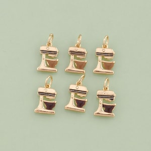 1pcs 18K Gold Filled Coffee Machine Pendant Coffee Charm for DIY Jewelry Finding Necklace Bracelet AD-3184