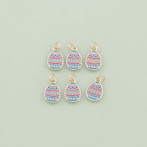1 pièces pendentif oeuf de pâques émaillé or 18 carats breloque oeuf pour bijoux à bricoler soi-même trouver collier bracelet AD2607