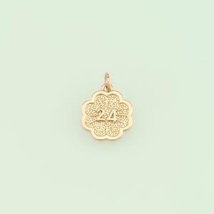 1pcs 18K Gold Filled Lucky Pendant 24 Charm for DIY Jewelry Finding Necklace Bracelet NY-660