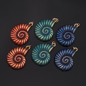 Pendentif coquillage rempli d&#39;or 18 carats breloque conque pour bijoux à bricoler soi-même trouver collier bracelet