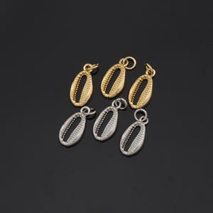 18K Gold Filled Tiny Shell Pendant Ocean Conch Charm for DIY Jewelry Finding Necklace Bracelet