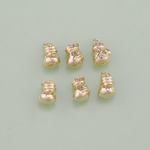 1pcs 18K Gold Filled CZ Gloves Pendant Gloves Charm for DIY Jewelry Finding Necklace Bracelet AD2216