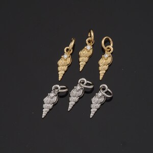 Pendentif coquillage rempli d&#39;or 18 carats breloque conque pour bijoux à bricoler soi-même trouver collier bracelet AD-87