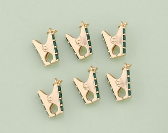 1pcs 18K Gold Filled Clothespin Pendant Clothespin Charm for DIY Jewelry Finding Necklace Bracelet AD2624