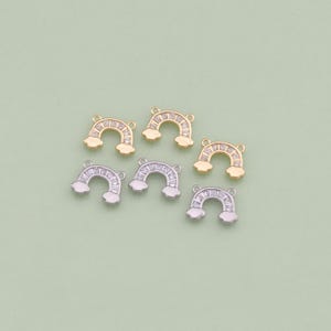 1pcs 18K Gold Filled Rainbow Pendant Rainbow Charm for DIY Jewelry Finding Necklace Bracelet AD1334