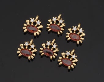 18K Gold Filled Crab Pendant Ocean Charm for DIY Jewelry Finding Necklace Bracelet AD-99