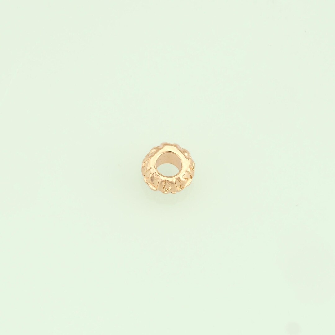 Perline distanziali in metallo, 4 mm, 6 mm, 8 mm, placcati in oro rosa, argento, bronzo, con strass, per braccialetti fai da te, 100 pezzi, Oro, 4 mm
