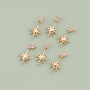 1 Stück 18K Gold Filled Nordstern Anhänger Charm für DIY Schmuck finden Halskette Armband XT125