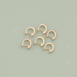 1 pair 18K Gold Filled Dainty Huggie Earring Findings Gold Hoop for Earring Supplies for DIY Jewelry Finding XT101