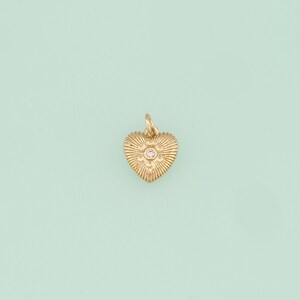 1pcs 18K Gold Filled CZ Heart Pendant Heart Charm for DIY Jewelry Finding Necklace Bracelet NY-257