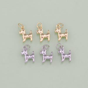 1pcs 18K Gold Filled Dog Pendant Dog Charm for DIY Jewelry Finding Necklace Bracelet AD2132