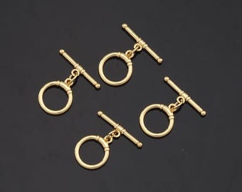 18K Gold Filled OT Toggle Clasp For DIY Jewelry Clasp Finding Necklace Bracelet AD-603