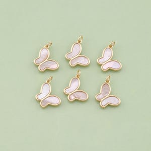 1pcs 18K Gold Filled Enamel Butterfly Pendant Insect Charm for DIY Jewelry Finding Necklace Bracelet XT-244