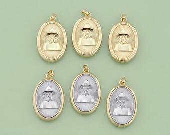 1 colgante de mago relleno de oro de 18 quilates para hacer joyas, collares y pulseras, AD-2828