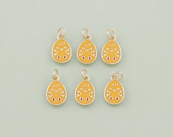 1pcs 18K Gold Filled Enamel Easter Egg Pendant Egg Charm for DIY Jewelry Finding Necklace Bracelet AD2588