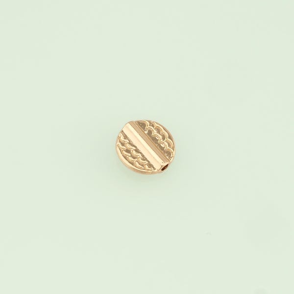 1pcs 18K Gold Filled Round Spacer Beads Pendant Round Charm for DIY Jewelry Finding Necklace Bracelet NY-1339