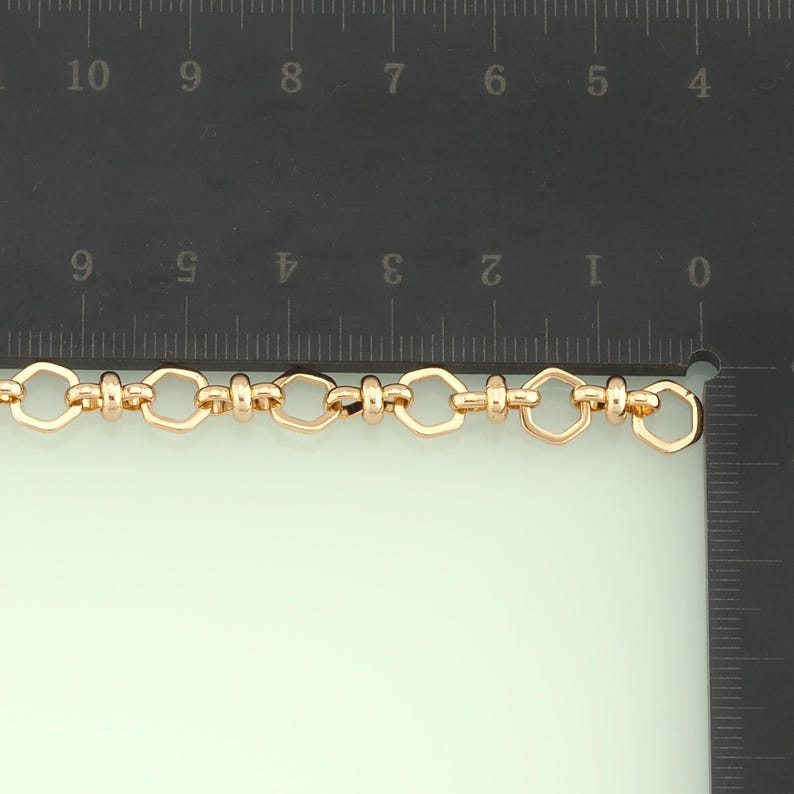 1 Meter 18K Gold Filled Hexagon Chain Necklace,thin Chain for DIY ...