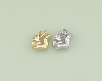1pcs 18K Gold Filled Squirrel Pendant Animal Charm for DIY Jewelry Finding Necklace Bracelet AD3312