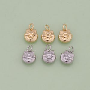 1pcs 18K Gold Filled Cat Paw Pendant Dog Paw Charm for DIY Jewelry Finding Necklace Bracelet AD2048