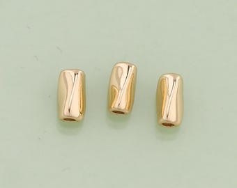 1pcs 18K Gold Filled Mini Barrel Beads Pendant Tube Charm for DIY Jewelry Finding Necklace Bracelet Hole:2mm RPL-167