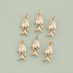 18K Gold Filled Tuna Pendant Fish Charm for DIY Jewelry Finding Necklace Bracelet RPL-104