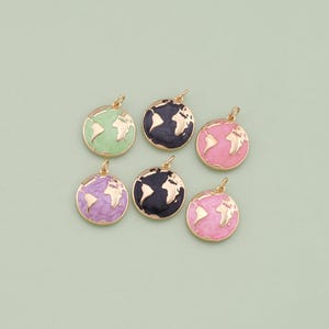 1pcs 18K Gold Filled World Map Pendant Map Charm for DIY Jewelry Finding Necklace Bracelet XT66