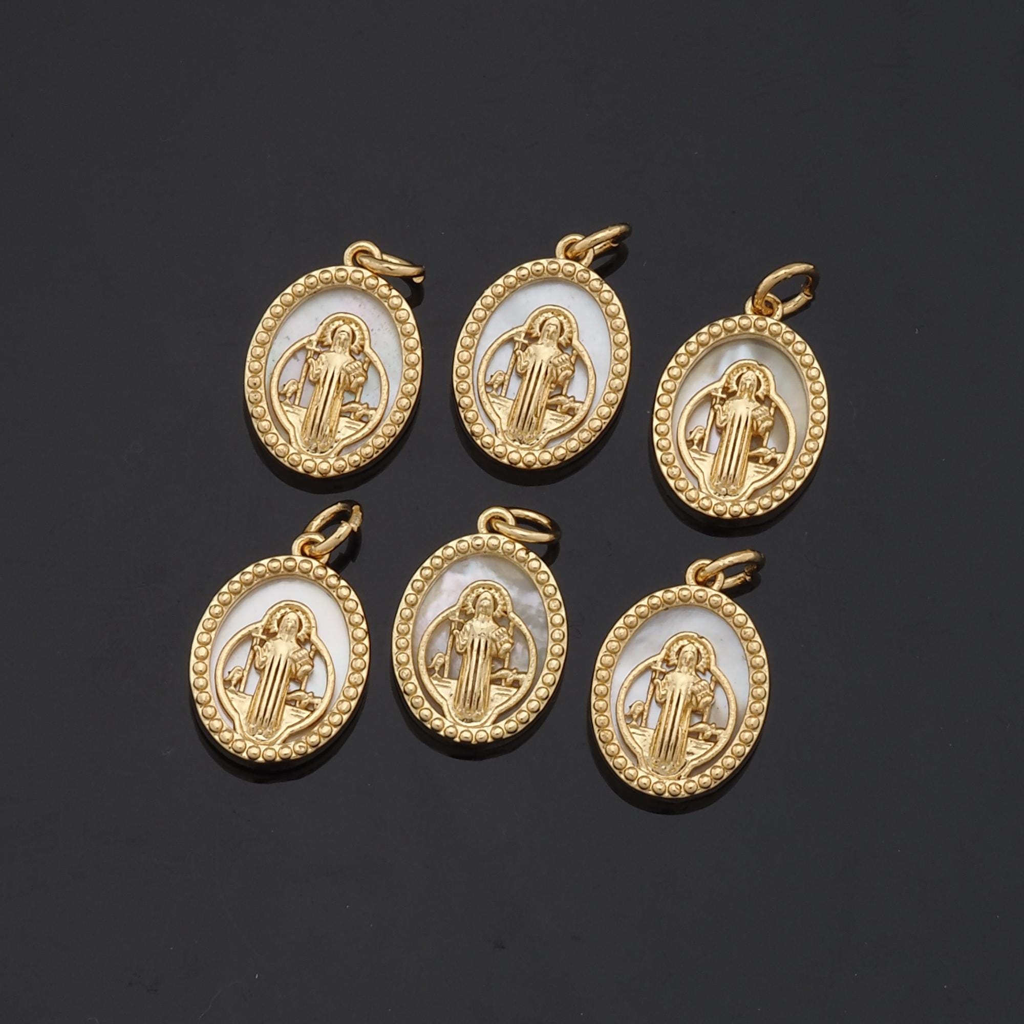 1pcs 18K Gold Filled Saint Jude Pendant Religious Charm for DIY Jewelry ...