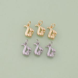 1pcs 18K Gold Filled Squirrel Pendant Animal Charm for DIY Jewelry Finding Necklace Bracelet AD-2970