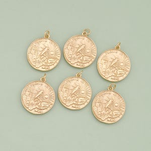 1pcs 18K Gold Filled Puerto Rico Pendant Puerto RicoCharm for DIY Jewelry Finding Necklace Bracelet AD-980