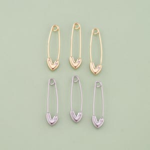 1pcs 18K Gold Filled Safety Pin Pendant Safety Pin Charm For DIY Jewelry Clasp Finding Necklace Bracelet AD-2890