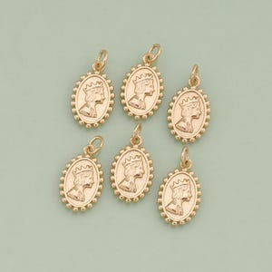 1pcs 18K Gold Filled Queen Pendant Charm for DIY Jewelry Finding Necklace Bracelet AD-977