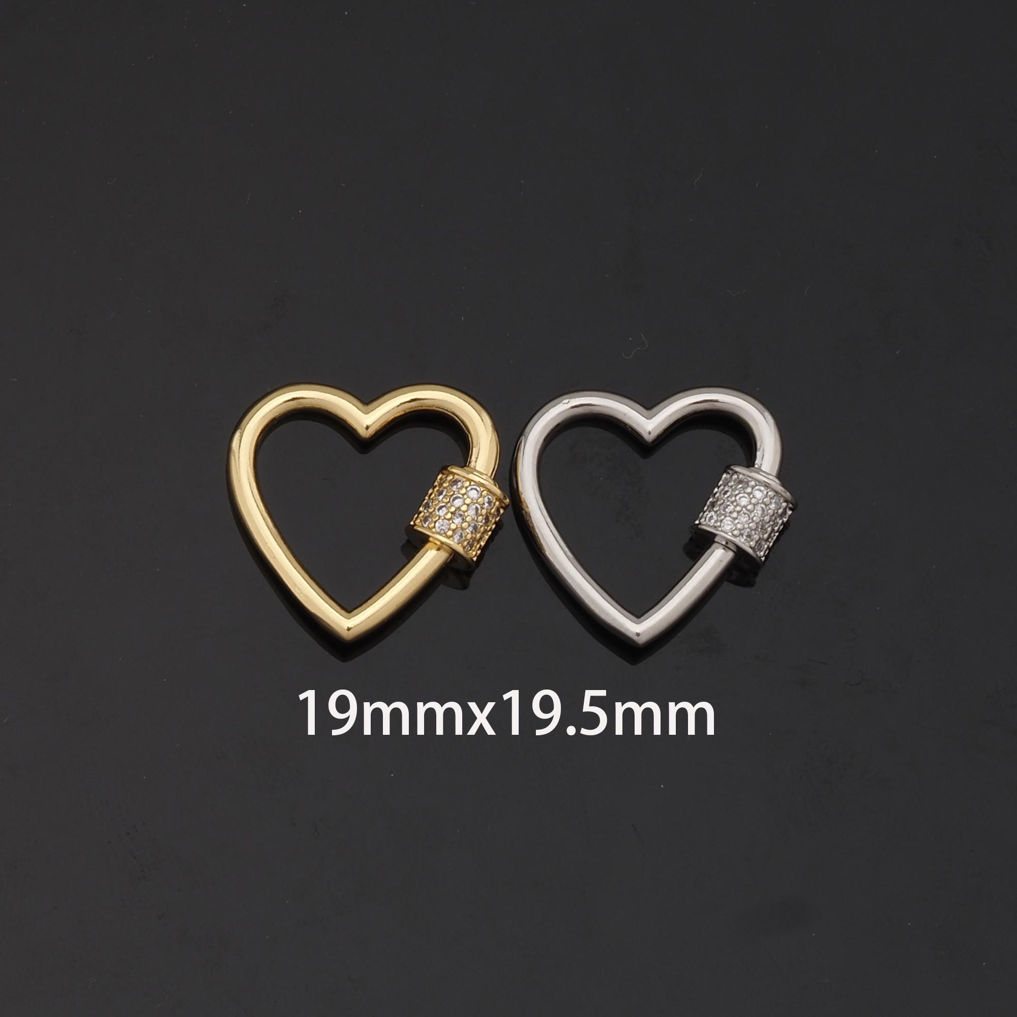 18K Gold Filled Heart Carabiner Clasp,carabiner Lock Connector
