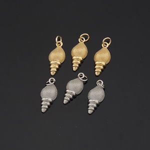 Pendentif coquillage rempli d&#39;or 18 carats breloque conque pour bijoux à bricoler soi-même trouver collier bracelet