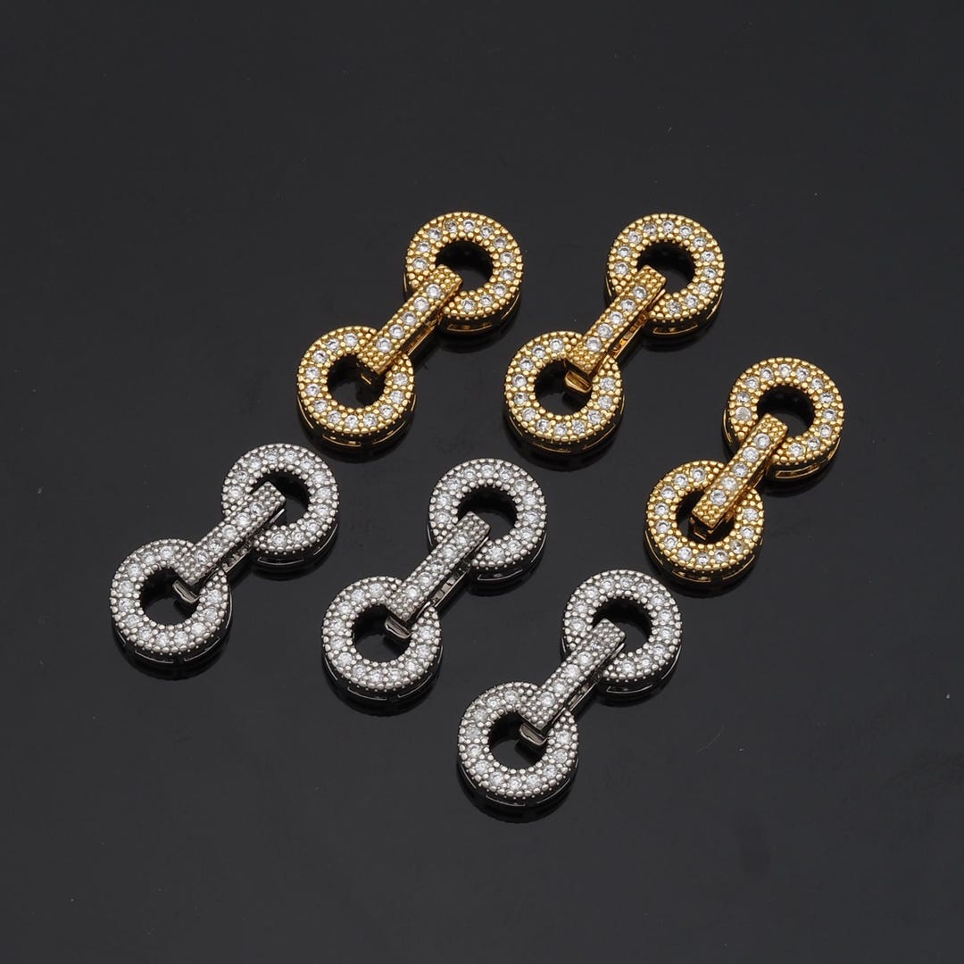18K Gold Filled Enhancer Clasp,carabiner Lock Connector,spring Push ...