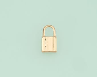9CT Gold-filled Tiny Victorian Lock Charm Necklace - Etsy