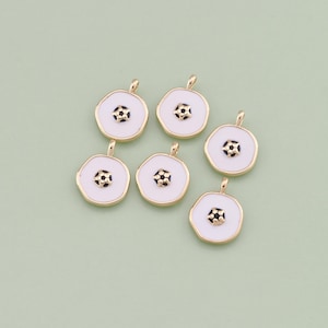 1pcs 18K Gold Filled Football Pendant Soccer Charm for DIY Jewelry Finding Necklace Bracelet AD1353