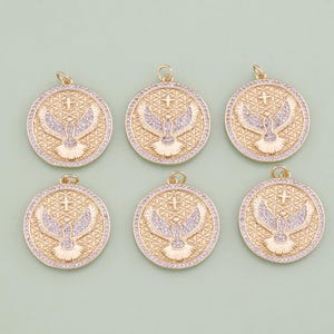 1pcs 18K Gold Filled CZ Eagle Pendant Eagle Charm for DIY Jewelry Finding Necklace Bracelet AD2119