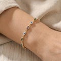 18K Gold Filled Evil Eye Bracelet,Teardrop Crystal Bracelet,Good Luck Protection Bracelet,Evil Eye Jewelry XT141