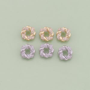 1pcs 18K Gold Filled CZ Flower Pendant Flower Charm for DIY Jewelry Finding Necklace Bracelet AD2251
