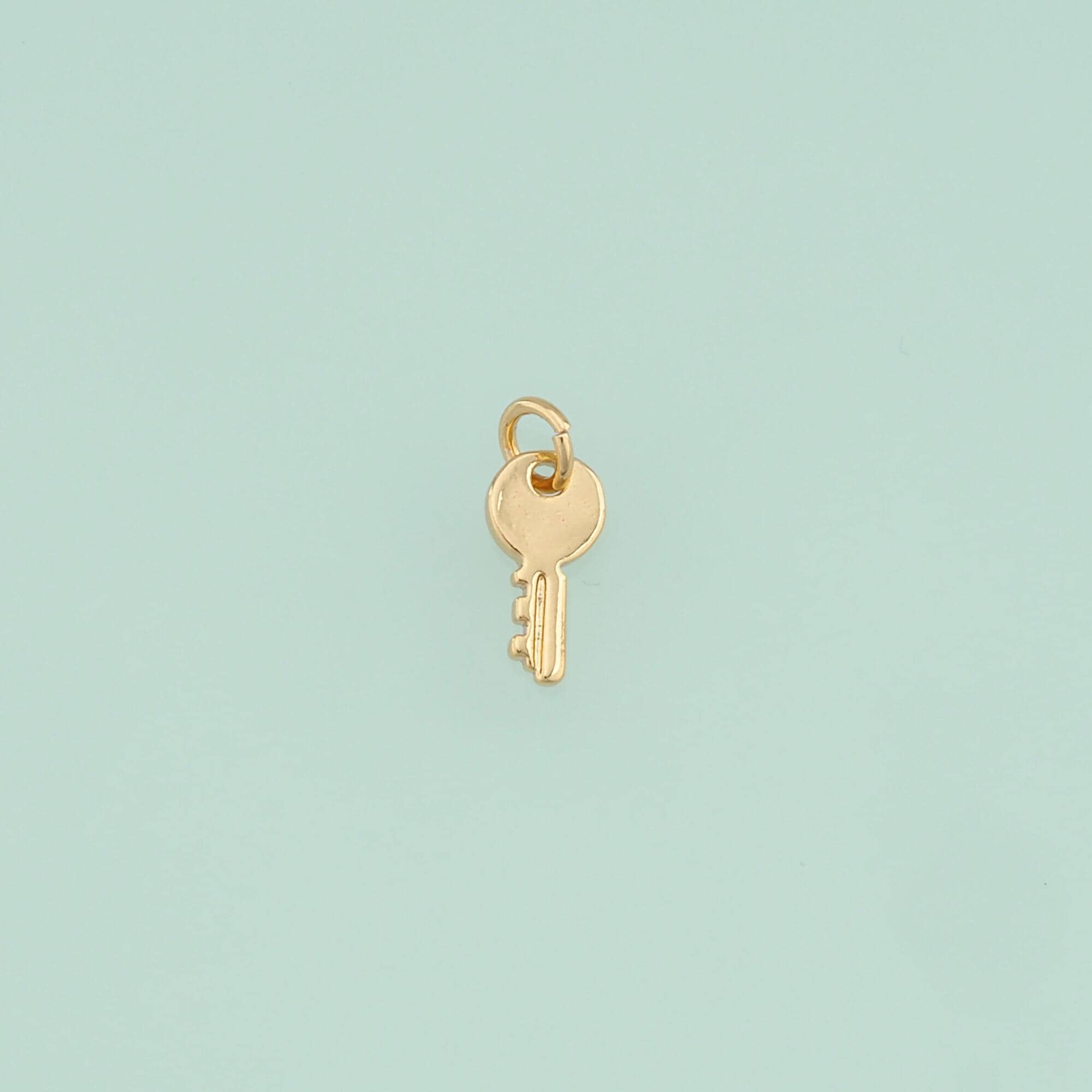 1pcs 18K Gold Filled Key Pendant Key Charm for DIY Jewelry Finding ...