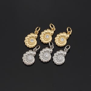 Pendentif coquillage rempli d&#39;or 18 carats breloque conque pour bijoux à bricoler soi-même trouver collier bracelet