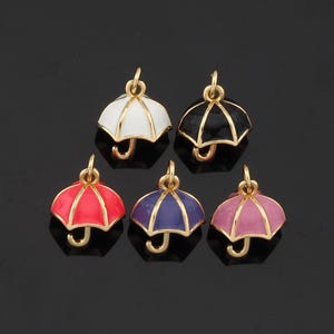 1pcs 18K Gold Filled Umbrella Pendant Umbrella Charm for DIY Jewelry Finding Necklace Bracelet AD-874