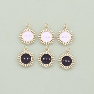 1 stks 18 K Gold Filled Enamel 11:11 Hanger Angel Numbers Charm voor DIY Sieraden Vinden Ketting Armband AD2526