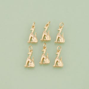 1pcs 18K Gold Filled Dog Pendant Dog Charm for DIY Jewelry Finding Necklace Bracelet AD-3090