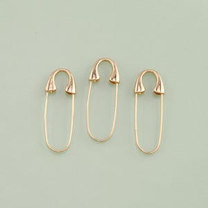 1pcs 18K Gold Filled Spring Push Gate Safety Pin Charm For DIY Jewelry Clasp Finding Necklace Bracelet RPL-109