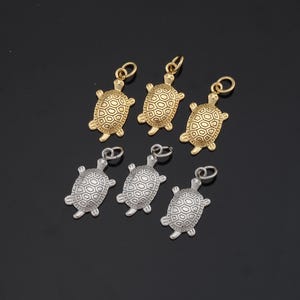 1pcs 18K Gold Filled Turtle Pendant Cute Charm for DIY Jewelry Finding Necklace Bracelet AD-182