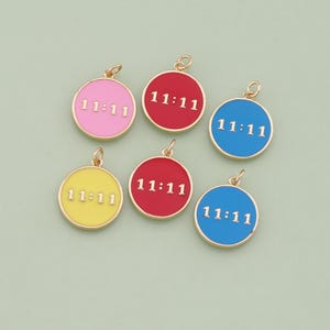 1 stks 18 K Gold Filled 11:11 Hanger Lucky Angel Number Charm voor DIY Sieraden Vinden Ketting Armband XT134