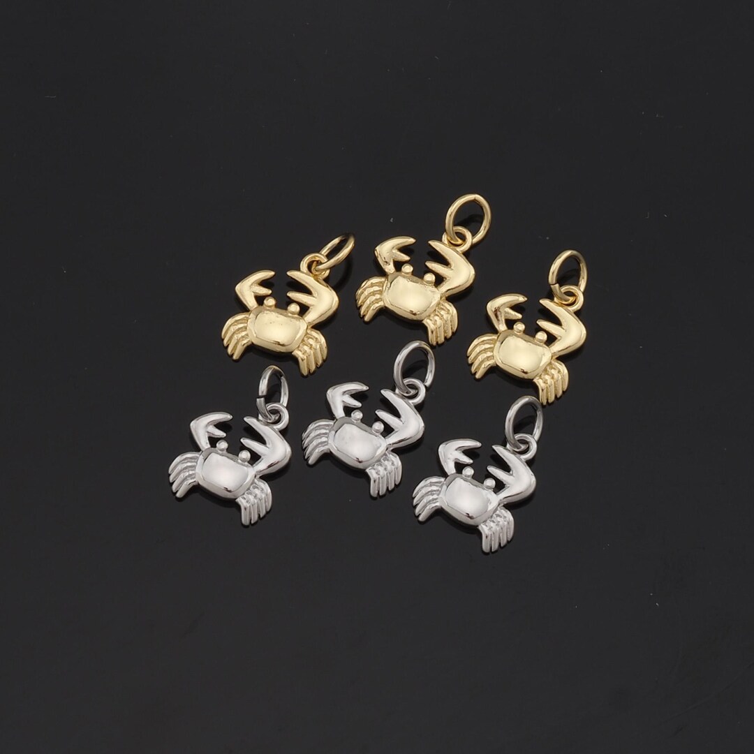 Gumbo Chain 18K Gold Filled Crab Pendant Ocean Charm for DIY Jewelry Finding ...